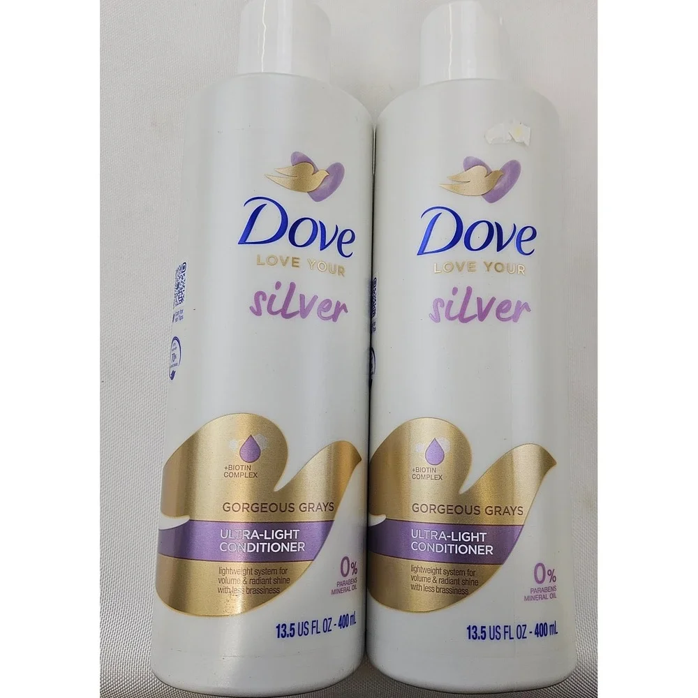 Dove Love Your‎ Silver Gorgeous Grays Ultra-Light Conditioner 13.5oz Biotin 2pk